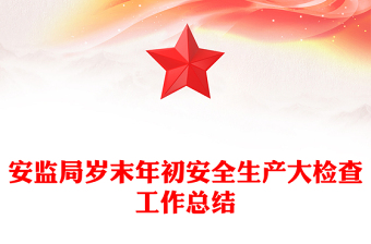 安監(jiān)局歲末年初安全生產(chǎn)大檢查工作總結