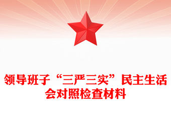 領導班子“三嚴三實”民主生活會對照檢查材料