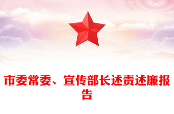市委常委、宣傳部長述責述廉報告