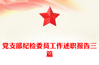黨支部紀檢委員工作述職報告三篇
