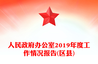 人民政府辦公室2019年度工作情況報告(區(qū)縣)