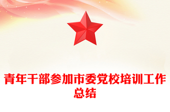 青年干部參加市委黨校培訓(xùn)工作總結(jié)