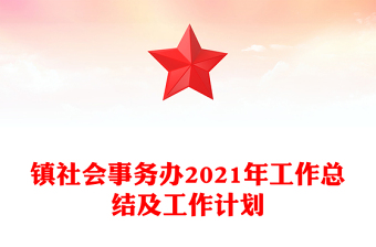 鎮(zhèn)社會(huì)事務(wù)辦2021年工作總結(jié)及工作計(jì)劃