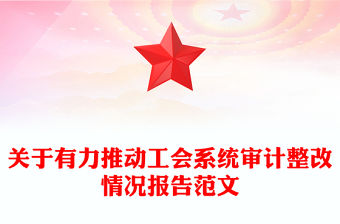 關(guān)于有力推動工會系統(tǒng)審計整改情況報告范文