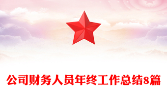 公司財(cái)務(wù)人員年終工作總結(jié)8篇