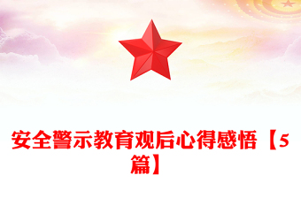 安全警示教育觀后心得感悟【5篇】