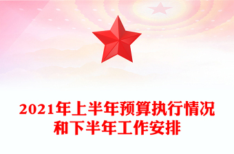 2021年上半年預算執(zhí)行情況和下半年工作安排