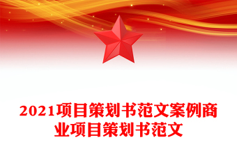 2021項(xiàng)目策劃書范文案例商業(yè)項(xiàng)目策劃書范文