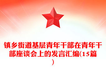 鎮(zhèn)鄉(xiāng)街道基層青年干部在青年干部座談會上的發(fā)言匯編(15篇)