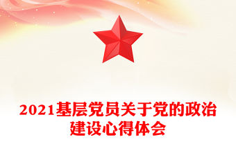 2021基層黨員關于黨的政治建設心得體會