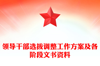 領(lǐng)導(dǎo)干部選拔調(diào)整工作方案及各階段文書資料