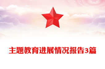 主題教育進展情況報告3篇