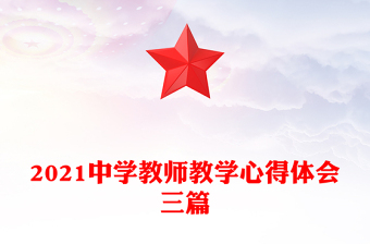 2021中學(xué)教師教學(xué)心得體會(huì)三篇