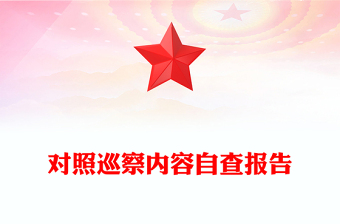 對照巡察內(nèi)容自查報告