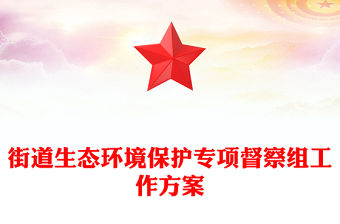 街道生態(tài)環(huán)境保護(hù)專項(xiàng)督察組工作方案