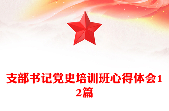支部書(shū)記黨史培訓(xùn)班心得體會(huì)12篇