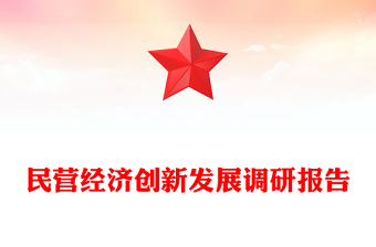 民營經(jīng)濟(jì)創(chuàng)新發(fā)展調(diào)研報(bào)告