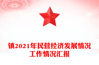 鎮2021年民營經濟發展情況工作情況匯報