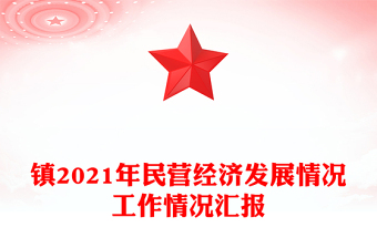 鎮(zhèn)2021年民營經(jīng)濟(jì)發(fā)展情況工作情況匯報