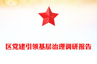 區(qū)黨建引領(lǐng)基層治理調(diào)研報告