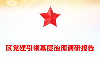 區(qū)黨建引領(lǐng)基層治理調(diào)研報告