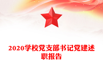 2020學(xué)校黨支部書(shū)記黨建述職報(bào)告