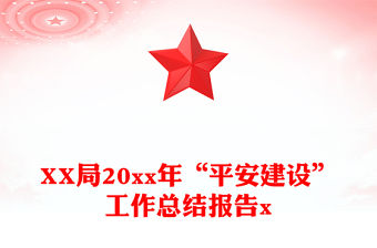 XX局20xx年“平安建設”工作總結報告x