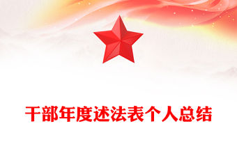 干部年度述法表個人總結