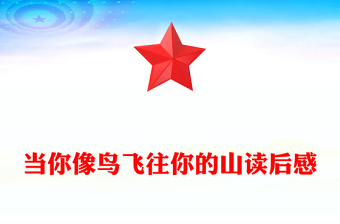 當(dāng)你像鳥飛往你的山讀后感