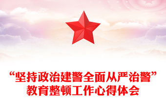 “堅持政治建警全面從嚴治警”教育整頓工作心得體會