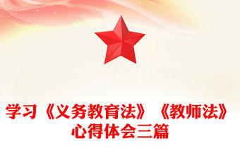 學習《義務教育法》《教師法》心得體會三篇