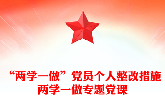 “兩學(xué)一做”黨員個(gè)人整改措施兩學(xué)一做專題黨課