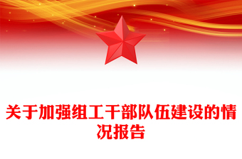 關(guān)于加強(qiáng)組工干部隊(duì)伍建設(shè)的情況報(bào)告