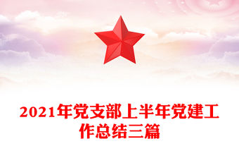 2021年黨支部上半年黨建工作總結三篇