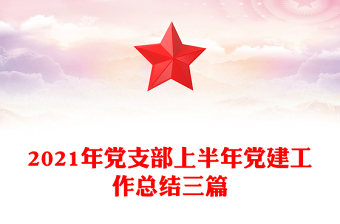2021年黨支部上半年黨建工作總結(jié)三篇