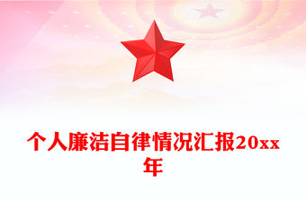 個人廉潔自律情況匯報20xx年