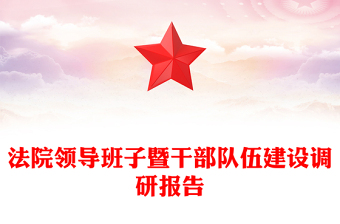 法院領(lǐng)導(dǎo)班子暨干部隊(duì)伍建設(shè)調(diào)研報(bào)告