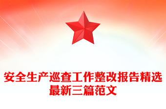 安全生產(chǎn)巡查工作整改報告精選最新三篇范文