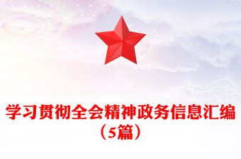 學習貫徹全會精神政務(wù)信息匯編（5篇）