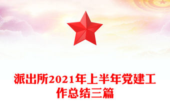 派出所2021年上半年黨建工作總結三篇