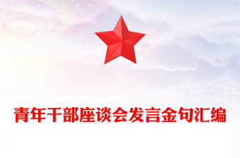 青年干部座談會發(fā)言金句匯編