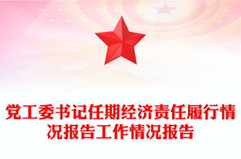 黨工委書記任期經(jīng)濟責任履行情況報告工作情況報告