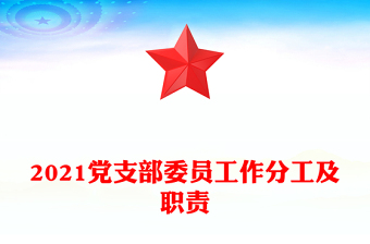 2021黨支部委員工作分工及職責