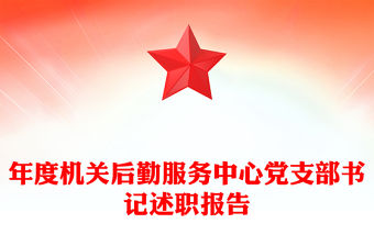年度機關后勤服務中心黨支部書記述職報告