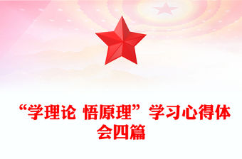 “學理論 悟原理”學習心得體會四篇