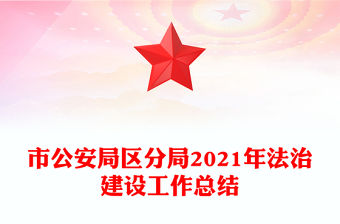 市公安局區(qū)分局2021年法治建設工作總結