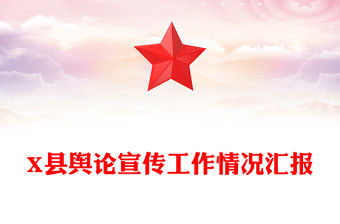 X縣輿論宣傳工作情況匯報