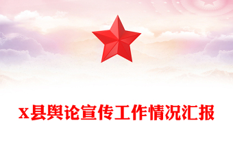 X縣輿論宣傳工作情況匯報