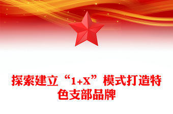 探索建立“1+X”模式打造特色支部品牌