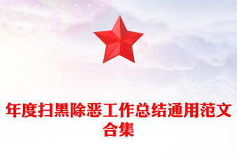年度掃黑除惡工作總結(jié)通用范文合集